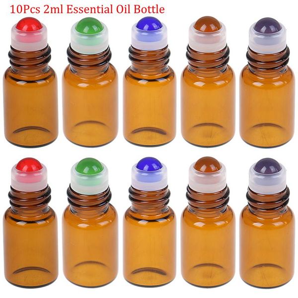 10pcs 2ml amber glass roll on bottle empty vials with 5 color roller ball for essential oils perfume storage bottles & jars
10pcs 2ml amber glass roll on bottle empty vials with 5 color roller ball for essential oils perfume storage bottles & jars