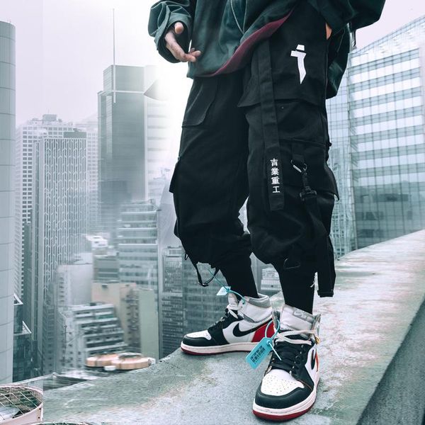 men's pants cargo men hip hop tactics joggers trousers elastic waist ribbon fahsion harajuku streetwear pant male wx001, Black
men's pants cargo men hip hop tactics joggers trousers elastic waist ribbon fahsion harajuku streetwear pant male wx001, Black