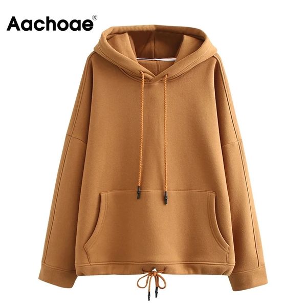 aachoae solid oversized hooded hoodie women casual batwing sleeve ladies drawstring big pocket pullover sweatshirt female 210413, Black
aachoae solid oversized hooded hoodie women casual batwing sleeve ladies drawstring big pocket pullover sweatshirt female 210413, Black