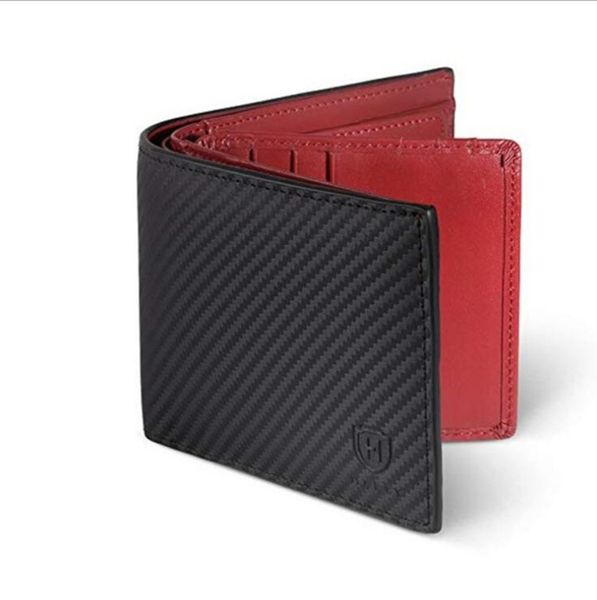 the wallet fashion large capacity multi card zero wallet men's carbon fiber leather two fold wallet, Black
the wallet fashion large capacity multi card zero wallet men's carbon fiber leather two fold wallet, Black