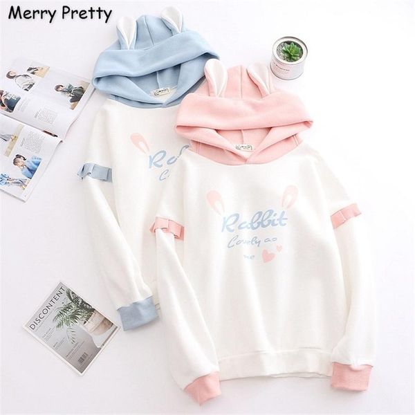 women's hoodies & sweatshirts merry pretty cartoon print with ears on hood plus velvet hooded pullover 2021 winter warm thick cute, Black
women's hoodies & sweatshirts merry pretty cartoon print with ears on hood plus velvet hooded pullover 2021 winter warm thick cute, Black