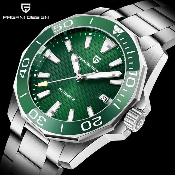 wristwatches pagani design brand men's automatic mechanical watch sapphire glass 100m waterproof fashion sports watches horloges mannen, Slivery;brown
wristwatches pagani design brand men's automatic mechanical watch sapphire glass 100m waterproof fashion sports watches horloges mannen, Slivery;brown