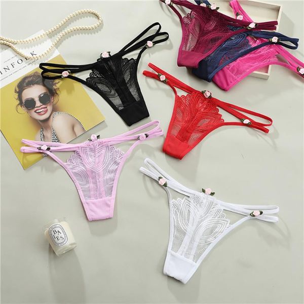 women's panties 1pc hollow out lace flowers low waist g-string summer ultra-thin transparent t-back women charming thongs, Black;pink
women's panties 1pc hollow out lace flowers low waist g-string summer ultra-thin transparent t-back women charming thongs, Black;pink