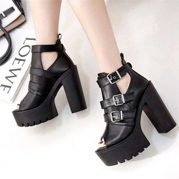 retro rome buckle gladiator sandals women punk rock gothic chunky block high heel shoes summer thick platform peep toe, Black
retro rome buckle gladiator sandals women punk rock gothic chunky block high heel shoes summer thick platform peep toe, Black