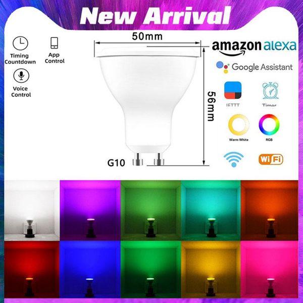 bulbs led spotlights smart wifi 5w gu10 bulb lamp remote voice control dimmable lighting support aleax/google home/ifttt
bulbs led spotlights smart wifi 5w gu10 bulb lamp remote voice control dimmable lighting support aleax/google home/ifttt