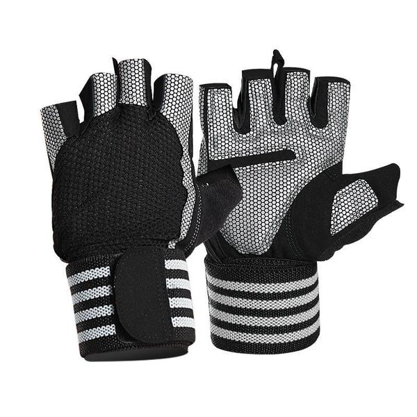 cycling gloves fitness half finger riding mesh breathable non slippery lengthened wristband equipment, Black
cycling gloves fitness half finger riding mesh breathable non slippery lengthened wristband equipment, Black