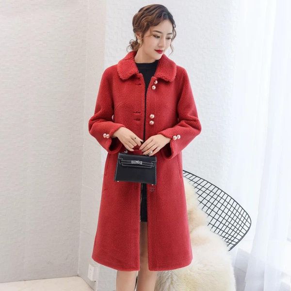 women's fur & faux 2021 women winter fashion sheep shearing coats female long genuine lamb jackets ladies slim solid warm outwear u691, Black
women's fur & faux 2021 women winter fashion sheep shearing coats female long genuine lamb jackets ladies slim solid warm outwear u691, Black