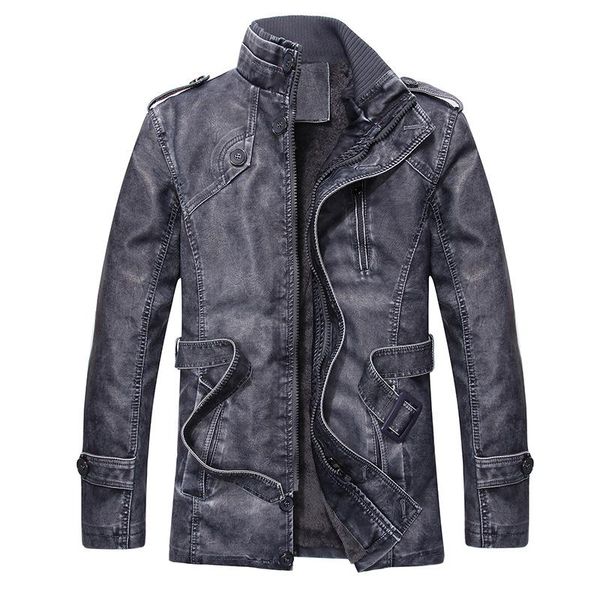men's fur & faux men winter brand long thick fleece leather jacket coat outwear fashion warm casual vintage, Black
men's fur & faux men winter brand long thick fleece leather jacket coat outwear fashion warm casual vintage, Black