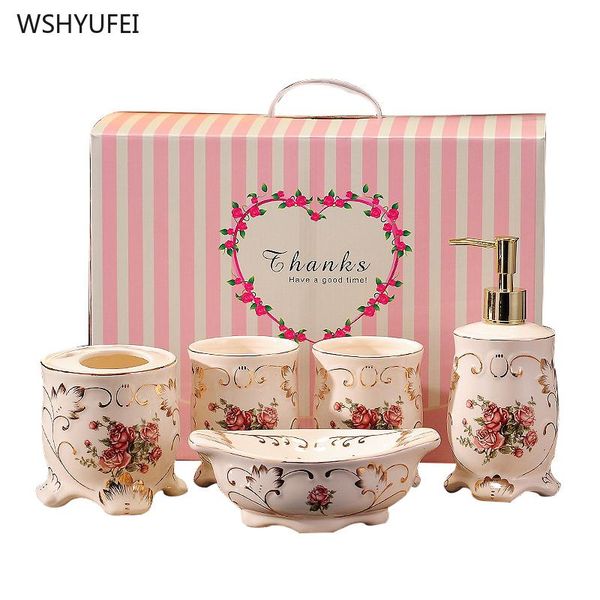 bath accessory set ceramic european pattern bathroom wash accessories tray toothbrush holder soap dispenser
bath accessory set ceramic european pattern bathroom wash accessories tray toothbrush holder soap dispenser
