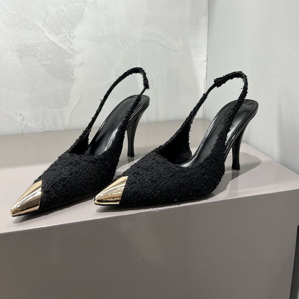 women dress shoes 2022 spring new 21ss fashion ladies high heel shoes sandals gold silver chain metal toe cap size:35-40, Black
women dress shoes 2022 spring new 21ss fashion ladies high heel shoes sandals gold silver chain metal toe cap size:35-40, Black
