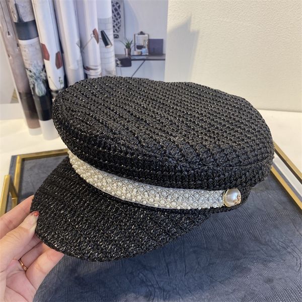 small fragrant sea cap pearl bee flat cap summer breathable straw hat signature simple fashion flat cap female zy, Blue;gray
small fragrant sea cap pearl bee flat cap summer breathable straw hat signature simple fashion flat cap female zy, Blue;gray