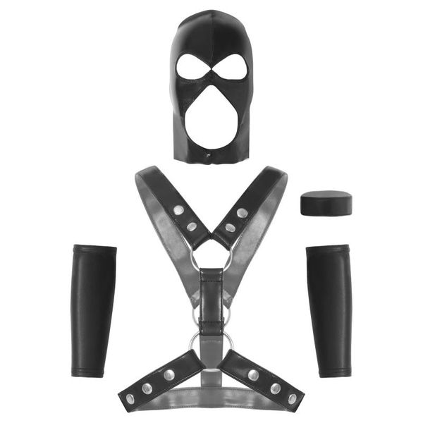 bras sets mens punk style exotic costumes stage show cosplay set latex pu leather chest belt harness tanks with headgear sleeves arm ring, Red;black
bras sets mens punk style exotic costumes stage show cosplay set latex pu leather chest belt harness tanks with headgear sleeves arm ring, Red;black