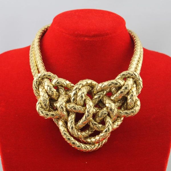 chokers vintage women handmade knit choker necklace tuhao chinese knot pendant for statement jewelry, Golden;silver
chokers vintage women handmade knit choker necklace tuhao chinese knot pendant for statement jewelry, Golden;silver