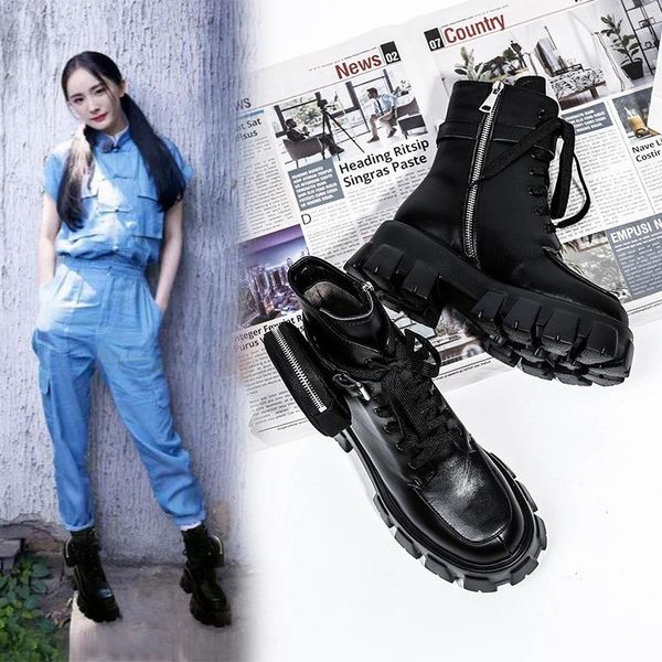 boots ankle women's motorcycle pu leather british style pocket decoration shoes botas mujer, Black
boots ankle women's motorcycle pu leather british style pocket decoration shoes botas mujer, Black