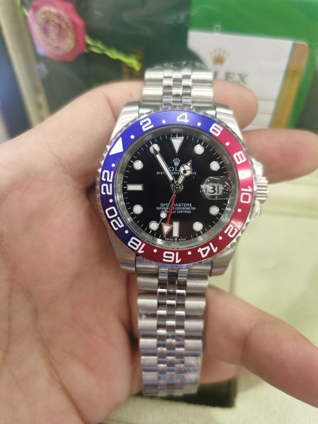 luxury watch + box 40mm gmt 126710 126710blro red blue jubilee bracelet asia 2813 movement automatic mens watches, Slivery;brown
luxury watch + box 40mm gmt 126710 126710blro red blue jubilee bracelet asia 2813 movement automatic mens watches, Slivery;brown