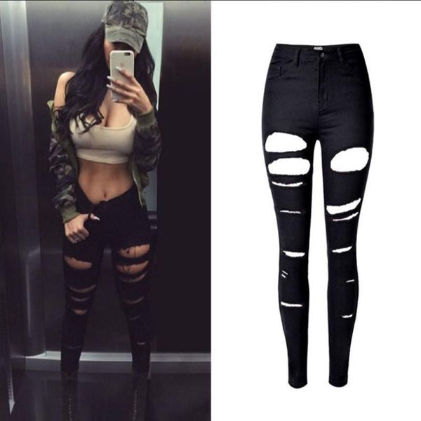 trendy jeans women ripped hole denim high waist skinny pencil pants female stretchy trousers women's, Blue
trendy jeans women ripped hole denim high waist skinny pencil pants female stretchy trousers women's, Blue
