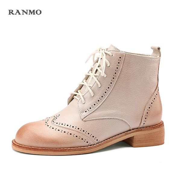 boots 2021 fashion lace up ankle genuine leather round toe soild med heel women shoes work warm, Black
boots 2021 fashion lace up ankle genuine leather round toe soild med heel women shoes work warm, Black