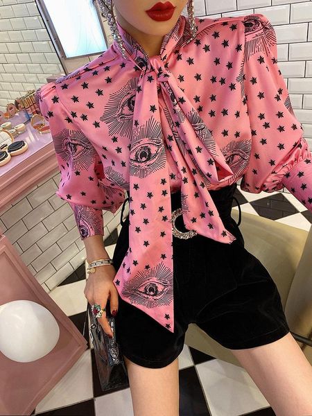 women's blouses & shirts ch0427 fashion 2021 runway luxury european design party style clothing, White
women's blouses & shirts ch0427 fashion 2021 runway luxury european design party style clothing, White