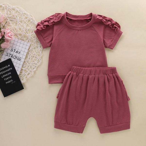 clothing sets baby girl summer clothes set pink ruffle bow sleeve t-shirt shorts casual kids toddler outfit, White
clothing sets baby girl summer clothes set pink ruffle bow sleeve t-shirt shorts casual kids toddler outfit, White