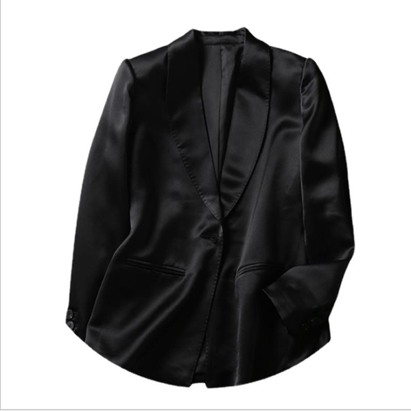 women's jackets acetate spring summer women outerwear black white turn-down collar autumn female overcoat single button elegant casual, Black;brown
women's jackets acetate spring summer women outerwear black white turn-down collar autumn female overcoat single button elegant casual, Black;brown