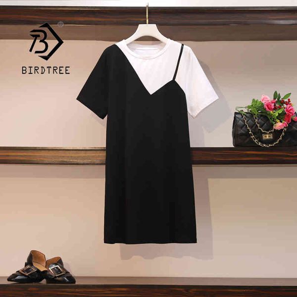 women cotton loose tshirt dress o neck patchwork black dress plus size -4xl short sleeve basic dresses summer spring d12601x 210419, Black;gray
women cotton loose tshirt dress o neck patchwork black dress plus size -4xl short sleeve basic dresses summer spring d12601x 210419, Black;gray