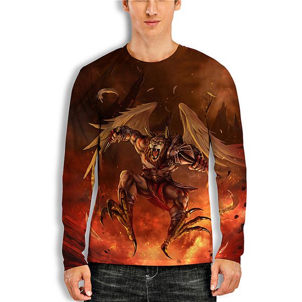 Raging fire Mens 3D Print T-shirt Visual Impact Party Top Streetwear Round Neck High Quality Long Sleeves Graphic Optical Illusion Plus Size, White;black
Raging fire Mens 3D Print T-shirt Visual Impact Party Top Streetwear Round Neck High Quality Long Sleeves Graphic Optical Illusion Plus Size, White;black