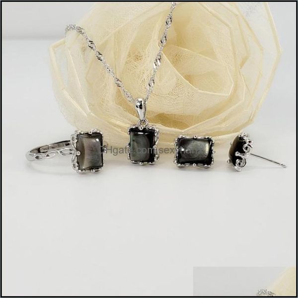 sets bracelet, earrings & necklace d s925 sier jewelry set romantic abalone shell for women with natural gemstone aessories drop delivery 20, Black
sets bracelet, earrings & necklace d s925 sier jewelry set romantic abalone shell for women with natural gemstone aessories drop delivery 20, Black