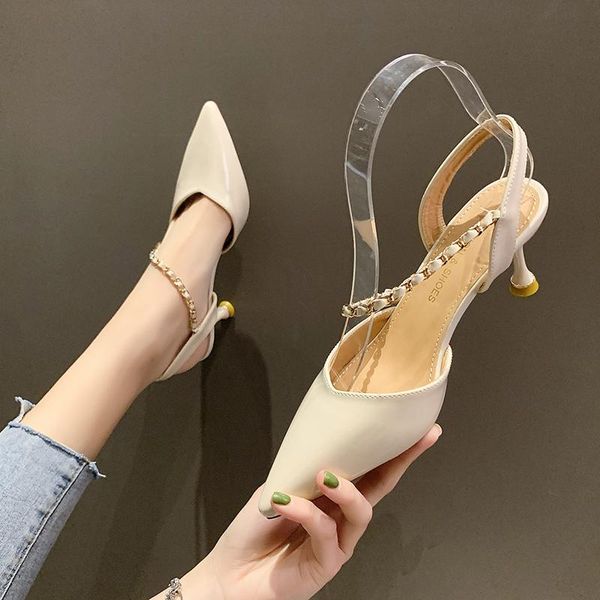 sandals spring and summer fashion pointed toe shallow temperament high heels all-match baotou ladies, Black
sandals spring and summer fashion pointed toe shallow temperament high heels all-match baotou ladies, Black