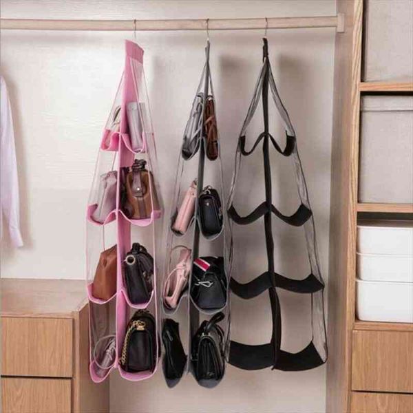 6 8 pockets home closet cosmetic bags storage open for clothing hanging handbag organizer holder
6 8 pockets home closet cosmetic bags storage open for clothing hanging handbag organizer holder