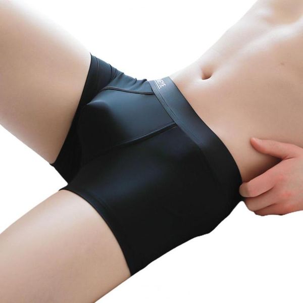 underpants soutong u convex ice silk men wide waistband seamless transparent thin boxer underwear for daily wear, Black;white
underpants soutong u convex ice silk men wide waistband seamless transparent thin boxer underwear for daily wear, Black;white