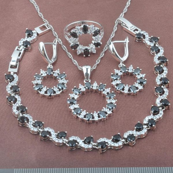 wedding jewelry sets natural 925 sterling silver black cubic zirconia white crystal for women earring necklace pendant rings bracelet yz0415, Slivery;golden
wedding jewelry sets natural 925 sterling silver black cubic zirconia white crystal for women earring necklace pendant rings bracelet yz0415, Slivery;golden