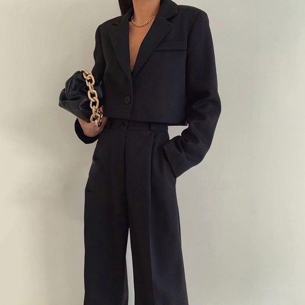 women's two piece pants casual solid suits women fashion notched single button blazers suit elegant full length flare female ladies, White
women's two piece pants casual solid suits women fashion notched single button blazers suit elegant full length flare female ladies, White
