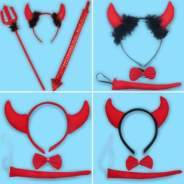 party masks red devil headband demon horn hair band bow tie tail women girls cosplay props masquerade dress decor halloween
party masks red devil headband demon horn hair band bow tie tail women girls cosplay props masquerade dress decor halloween