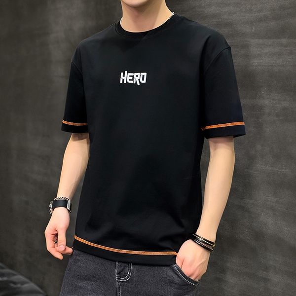 men's t-shirts summer fashion brand embroidery loose half sleeve t-shirt pure cotton short black trend solid color print bottom coat te, White;black
men's t-shirts summer fashion brand embroidery loose half sleeve t-shirt pure cotton short black trend solid color print bottom coat te, White;black