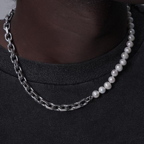 pendant necklaces 2021 trendy pearl metal stitching necklace sweater chain hip hop punk personality charm for men women girl jewelry, Silver
pendant necklaces 2021 trendy pearl metal stitching necklace sweater chain hip hop punk personality charm for men women girl jewelry, Silver