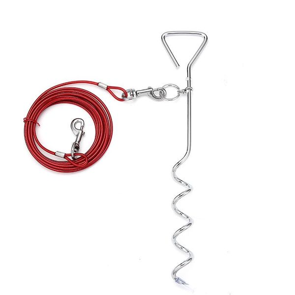 3m/5m/10m pet leash with dog fixed pile metal screw stake for outdoor camping garden ground steel wire dogs leads leashes set collars &
3m/5m/10m pet leash with dog fixed pile metal screw stake for outdoor camping garden ground steel wire dogs leads leashes set collars &