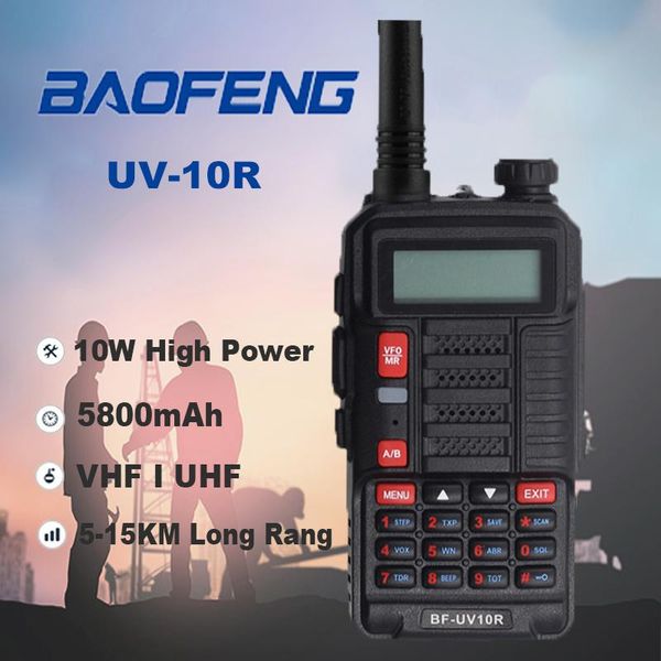 baofeng uv-10r with long battery 5800mah portable dual band walkie talkie 10 watts cb ham radio 15km range
baofeng uv-10r with long battery 5800mah portable dual band walkie talkie 10 watts cb ham radio 15km range