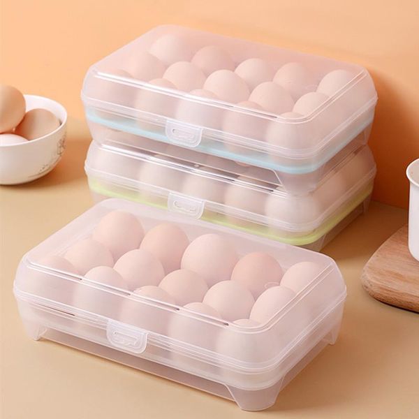 storage bottles & jars 15 grids plastic egg box eggs holder portable food container pp refrigerator tray with lid
storage bottles & jars 15 grids plastic egg box eggs holder portable food container pp refrigerator tray with lid