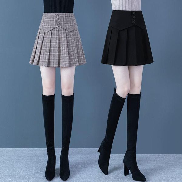 skirts wool plaid skirt spring and autumn pleated women's 2021 fashion high waist a-line anti-running miniskirt, Black
skirts wool plaid skirt spring and autumn pleated women's 2021 fashion high waist a-line anti-running miniskirt, Black