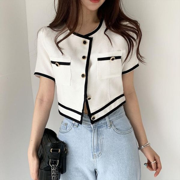 summer o neck women shirt short sleeve designer single breasted cropped white korean slim vintage shirts office lady x232
summer o neck women shirt short sleeve designer single breasted cropped white korean slim vintage shirts office lady x232
