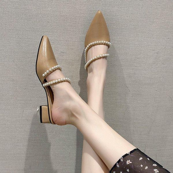 muller shoes thick heel slippers women pearl narrow band summer elegant pointed low slides khaki beige, Black
muller shoes thick heel slippers women pearl narrow band summer elegant pointed low slides khaki beige, Black