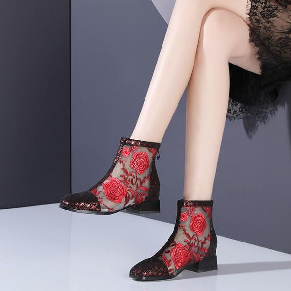 boots 2021 women summer ankle flat heel lace fashion embroidery mesh booties woman lady, Black
boots 2021 women summer ankle flat heel lace fashion embroidery mesh booties woman lady, Black