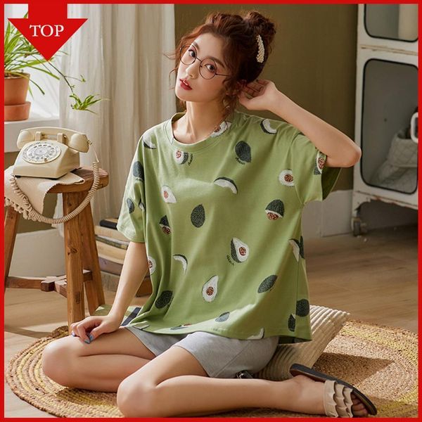summer sets lovely avocado womens sleepwears pattern pajamas cotton short home wear femme underwear pijamas drop, Black;red
summer sets lovely avocado womens sleepwears pattern pajamas cotton short home wear femme underwear pijamas drop, Black;red