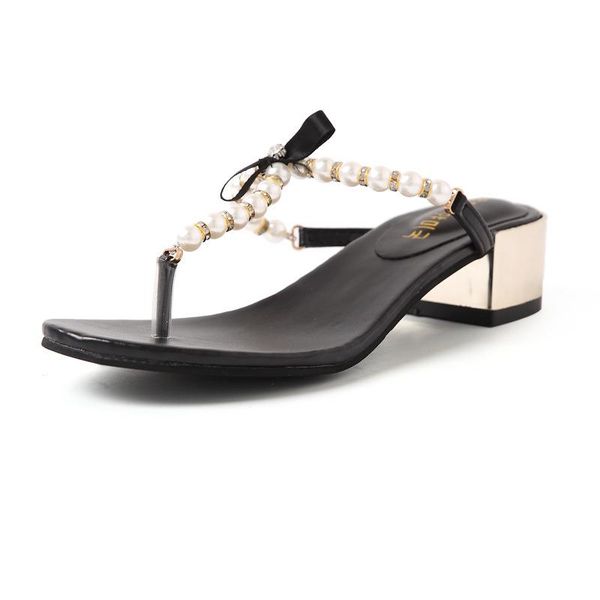 slippers shoes woman 2021 summer casual solid women square heel string bead mid heels slipper fashion beach ladies slides, Black
slippers shoes woman 2021 summer casual solid women square heel string bead mid heels slipper fashion beach ladies slides, Black