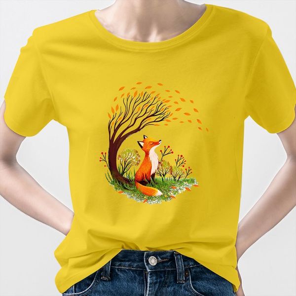 fashion girl femme cute fox men print short sleeve university ins clothes stylish happy young woman streetwear, White;black
fashion girl femme cute fox men print short sleeve university ins clothes stylish happy young woman streetwear, White;black