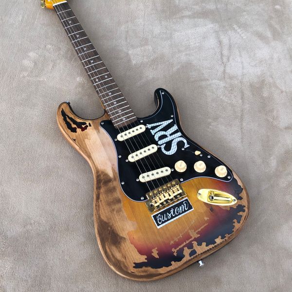 srv handmade cultural relic electric guitar, alder body, maple neck, pure handmade retro natural color, neck and body inlay
srv handmade cultural relic electric guitar, alder body, maple neck, pure handmade retro natural color, neck and body inlay
