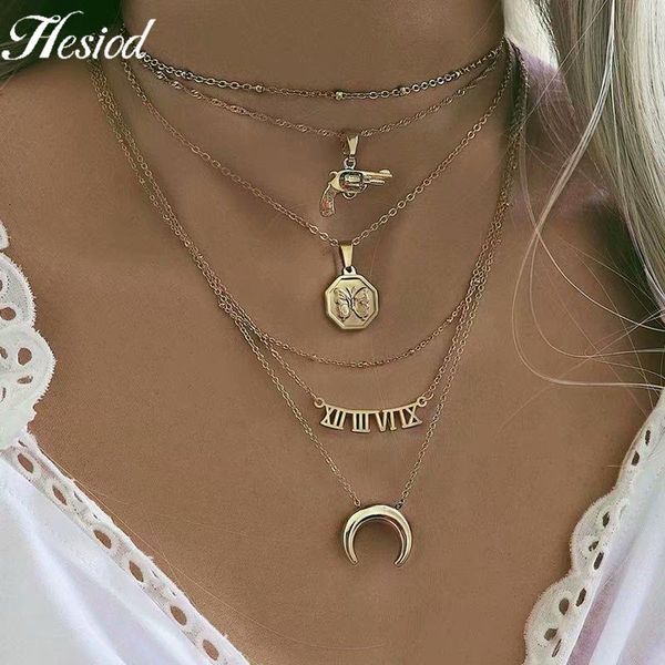 hesiod multilayer pendant necklace ethnic vintage moon star round gold plated color party charm jewelry accessories for women necklaces, Silver
hesiod multilayer pendant necklace ethnic vintage moon star round gold plated color party charm jewelry accessories for women necklaces, Silver