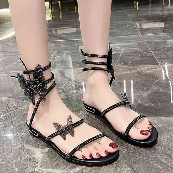 slippers lucyever crystal strap sandals women fashion butterfly round toe flat outdoor beach shoes woman summer 2021 non-slip sand, Black
slippers lucyever crystal strap sandals women fashion butterfly round toe flat outdoor beach shoes woman summer 2021 non-slip sand, Black