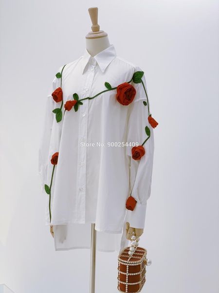 fashion women 2021 spring rose white shirt, shirt , red cotten women's blouses & shirts
fashion women 2021 spring rose white shirt, shirt , red cotten women's blouses & shirts