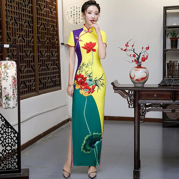 vintage elegant traditional lotus printed satin mandarin collar chinese cheongsam female party dress qipao oversize 5xl ethnic clothing, Red
vintage elegant traditional lotus printed satin mandarin collar chinese cheongsam female party dress qipao oversize 5xl ethnic clothing, Red